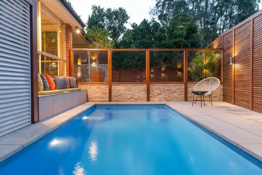 Small fibreglass pool